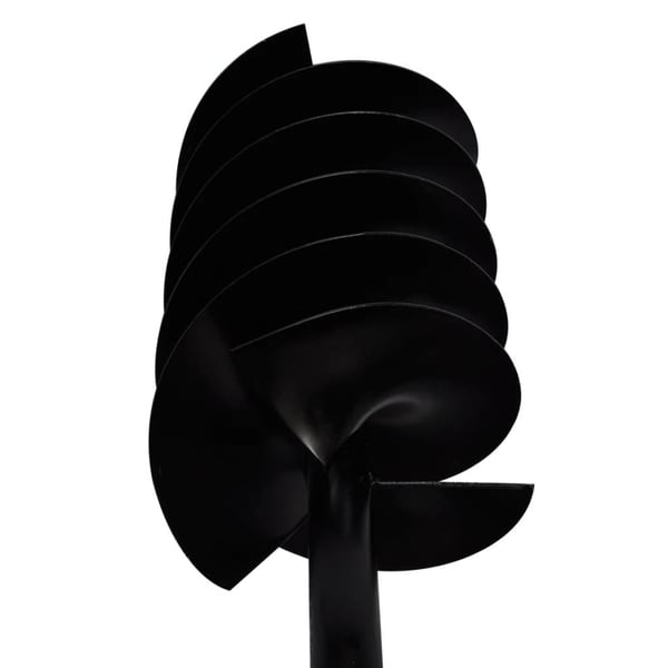 vidaXL Jordbor med håndtak 150 mm tre spiraler svart stål
