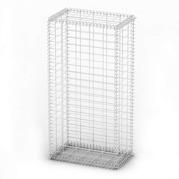 vidaXL gabionkurv med låg galvaniseret ståltråd 100x50x30 cm