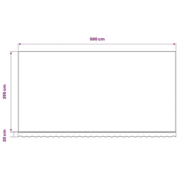 vidaXL udskiftningsdug til markise 600x300 cm polyester cremefarvet
