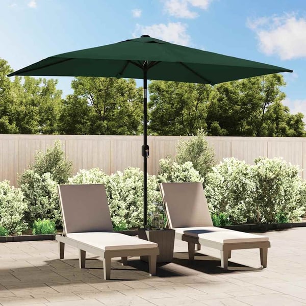 vidaXL parasol 200x300 cm rektangulær grøn
