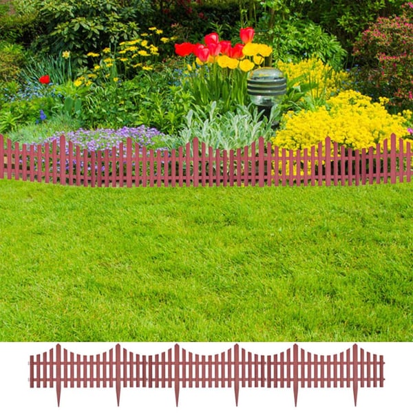vidaXL bedhegn 17 stk. 10 m brun