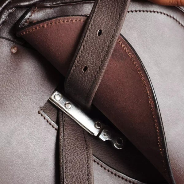 vidaXL Ridesal 17,5 ekte skinn brun 18 cm 5-i-1
