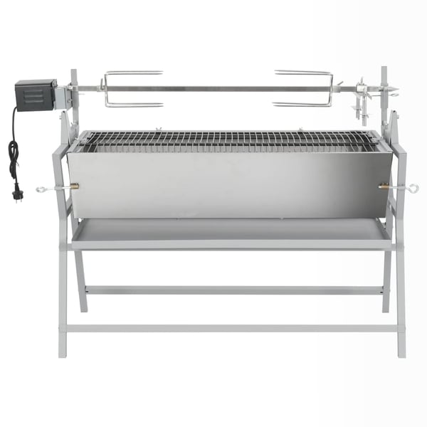 vidaXL roterende grillspyd i jern og rustfrit stål