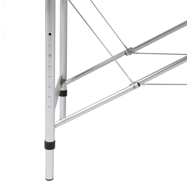 vidaXL Cremefarvet sammenfoldeligt massagebord med aluminiumsstel,3 zoner