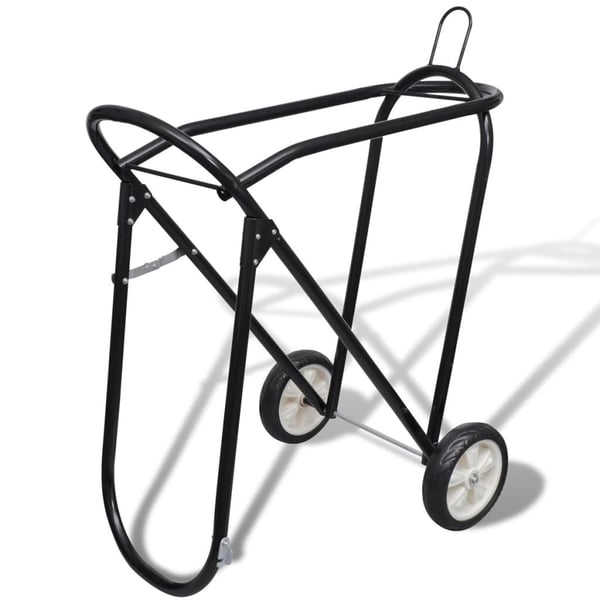 vidaXL Metal Sammenfoldelig Saddle Rack med hjul