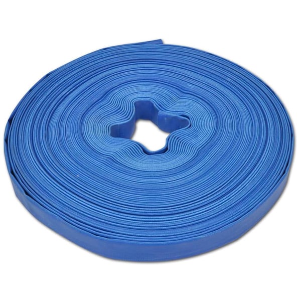 vidaXL flad slange 50 m 1 PVC til transport af vand
