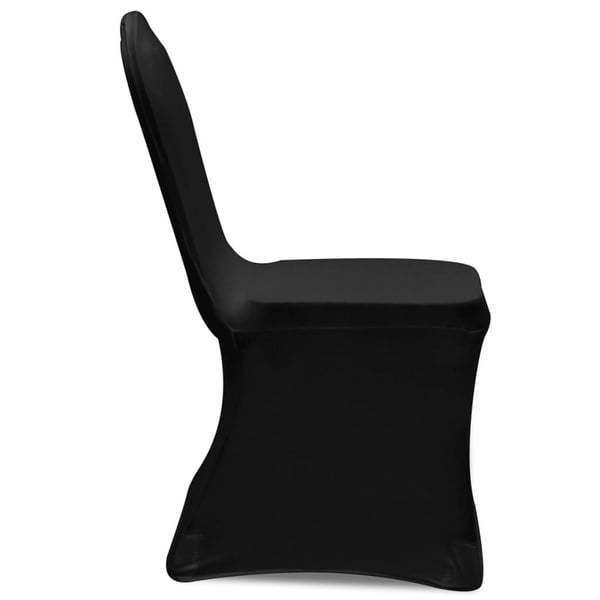vidaXL Stoltrekk Stretch Svart 6 stk