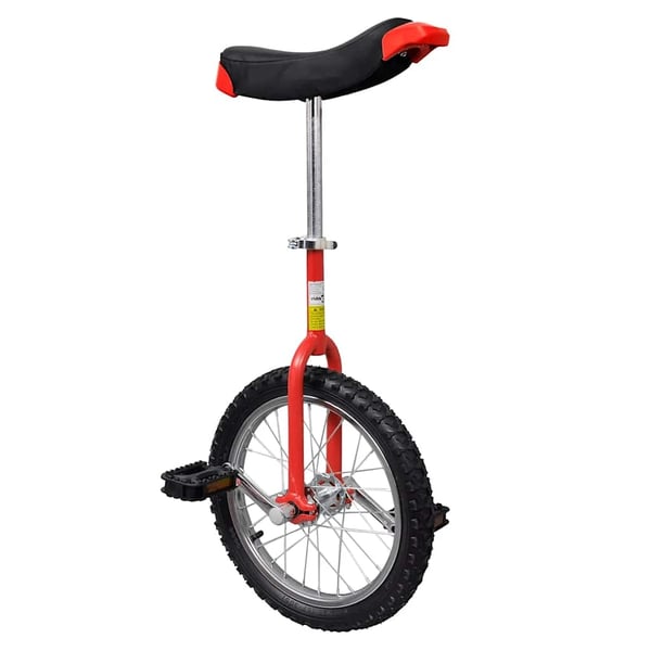 vidaXL Justerbar ethjulet cykel 16 tommer rød