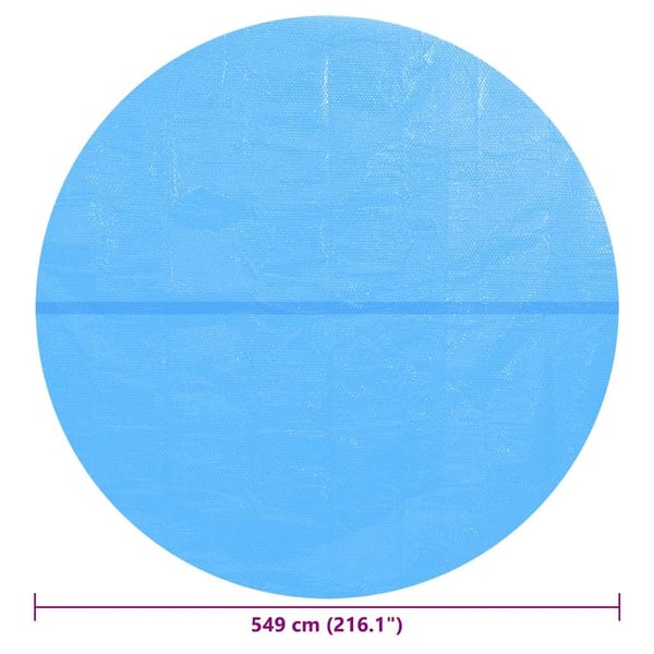 vidaXL 4stk Rund Bassengduk  549 cm PE Blå