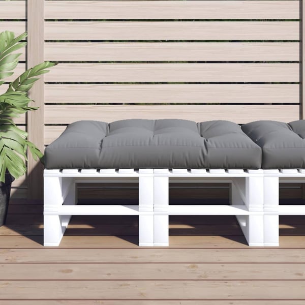 vidaXL pallehynde 120x80x12 cm stof grå
