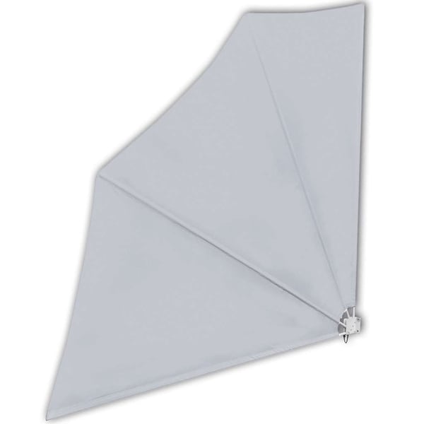 vidaXL sammenklappelig sidemarkise til altan grå 140 x 140 cm