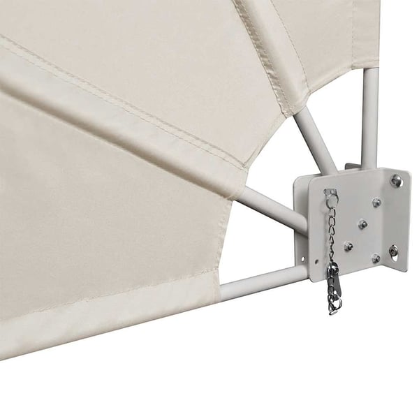 vidaXL Sammenleggbar sidemarkise for balkong krem 210x210 cm
