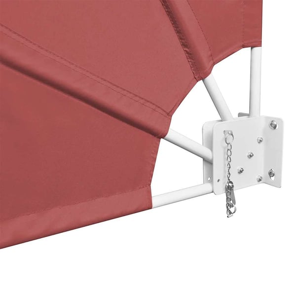 vidaXL Sammenleggbar sidemarkise for balkong terrakotta 140x140 cm