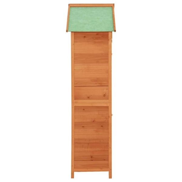 vidaXL udendørs opbevaringsskab 42,5x64x190 cm brun