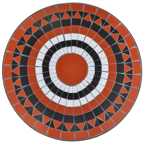 vidaXL bistrobord 60 cm mosaik terracotta og hvid
