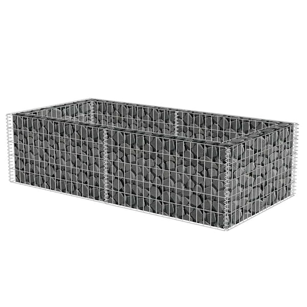 vidaXL Planteringsgabion galvaniserat stål 180x90x50 cm