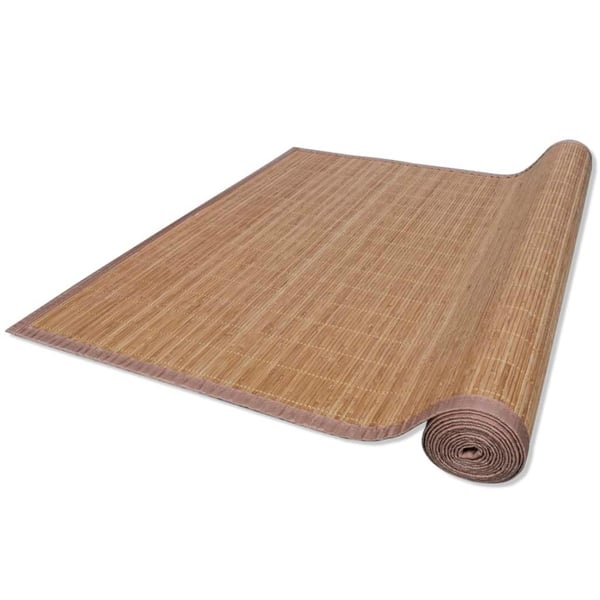 vidaXL Suorakulmainen ruskea bambumatto 120x180 cm