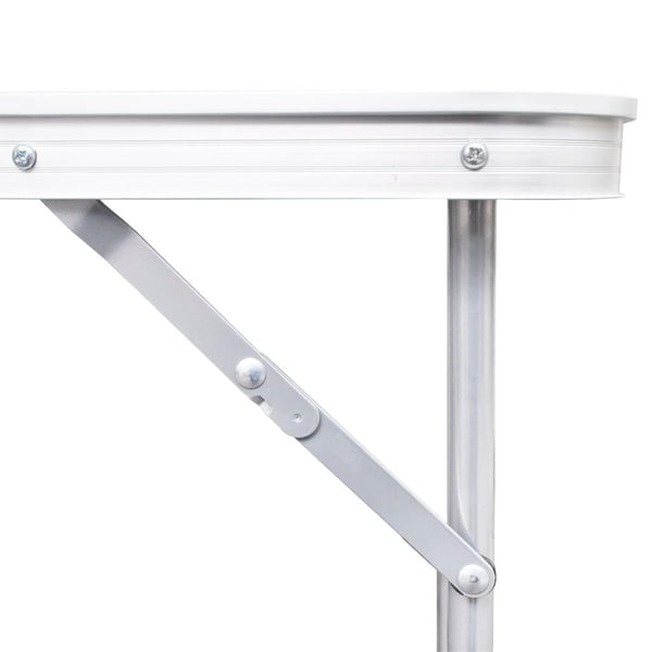 vidaXL Sammenleggbart campingbord med 4 krakker aluminium 120x60 cm