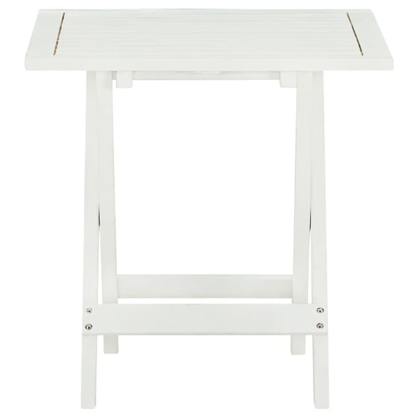 vidaXL Bistrobord hvit 46x46x47 cm heltre akasie