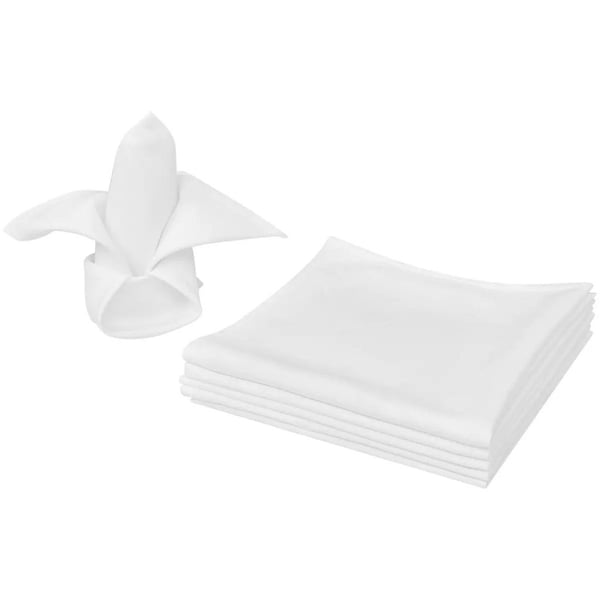 vidaXL 100 Middags servietter hvit 50 x 50 cm