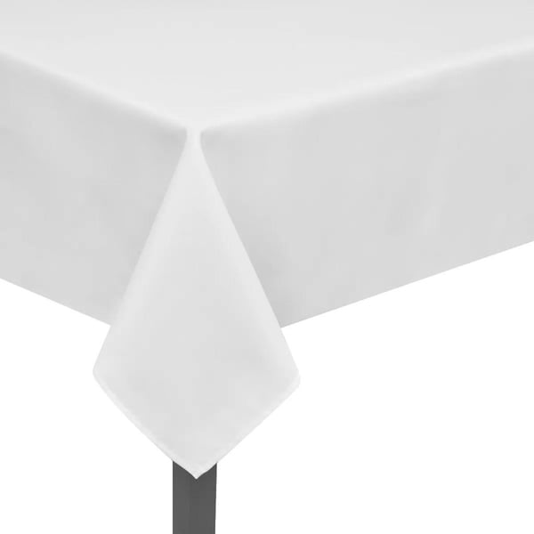 vidaXL 5 Hvite bordduker 130 x 130 cm