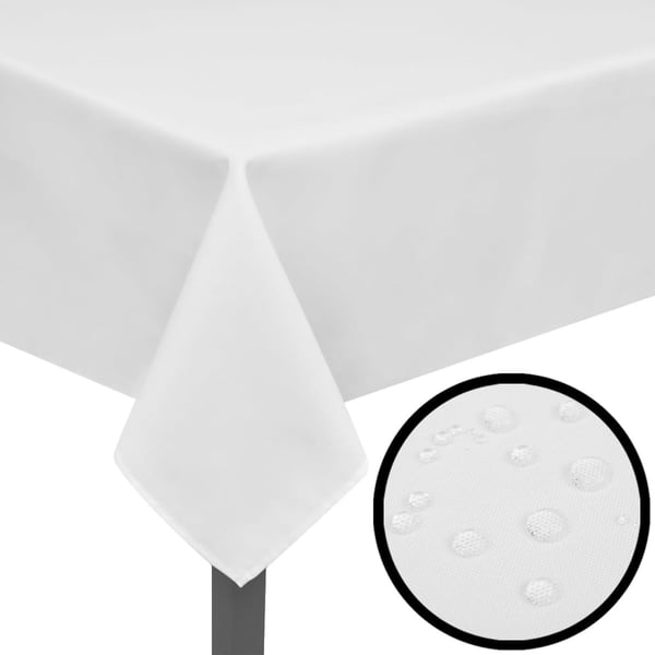 vidaXL 5 Hvite bordduker 220 x 130 cm