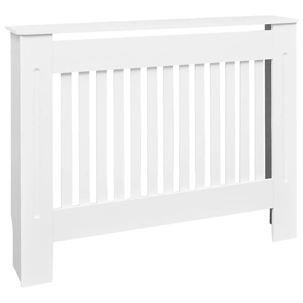vidaXL radiatorskjuler i konstrueret træ 112 cm hvid vidaXL radiatorskjuler i konstrueret træ 112 cm hvid
