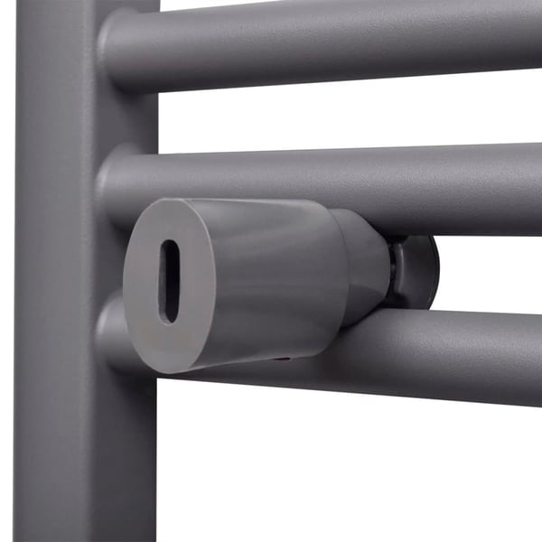 vidaXL håndklæderadiator 480x480 mm centralvarme lige grå