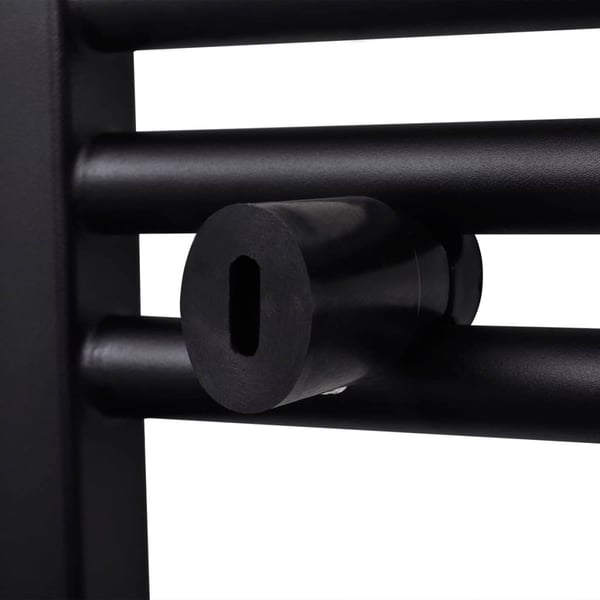 vidaXL håndklæderadiator 480x480 mm centralvarme buet sort