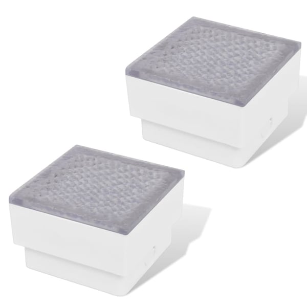 vidaXL 2 LED nedfelte lys 100 x 100 x 68 mm