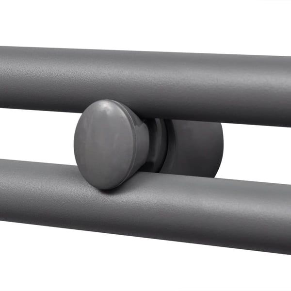 vidaXL håndklæderadiator 500x764 mm centralvarme lige grå