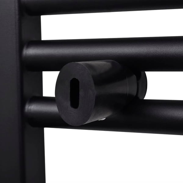 vidaXL Håndklæderadiator 500x1160 mm centralvarme lige sort
