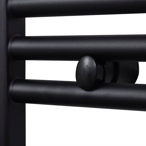 vidaXL håndklæderadiator 600x764 mm centralvarme lige sort