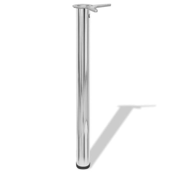 vidaXL 4 Height justerbare Bordben Krom 710 mm