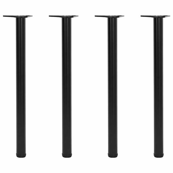 vidaXL 4 Height justerbare Bordben Sort 870 mm