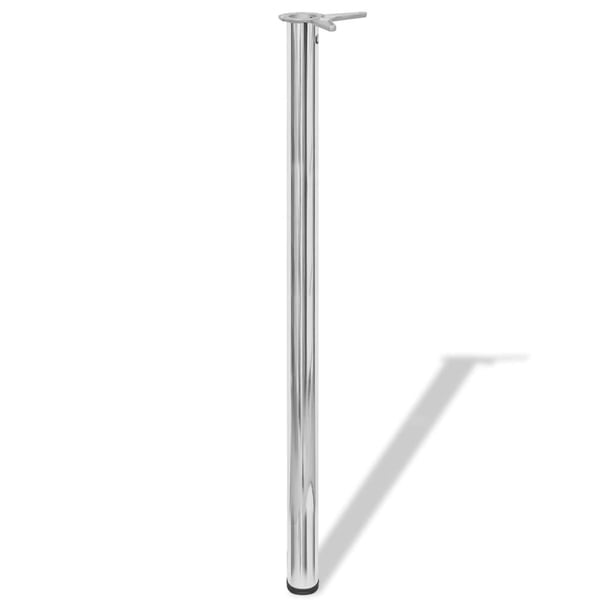 vidaXL 4 Height justerbare Bordben Krom 1100 mm