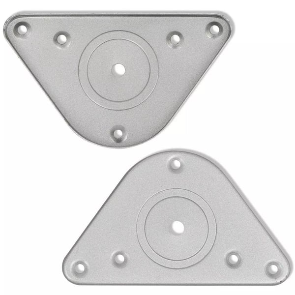vidaXL 4 Height justerbare Bordben Børstet nikkel 710 mm