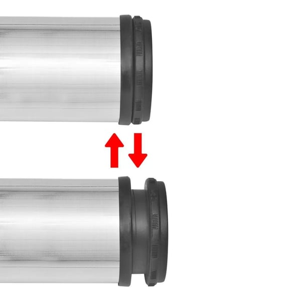 vidaXL 4 justerbare Bordben børstet nikkel 870 mm