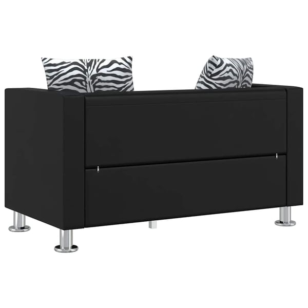 vidaXL sofasæt 3-pers. og 2-pers. kunstlæder sort