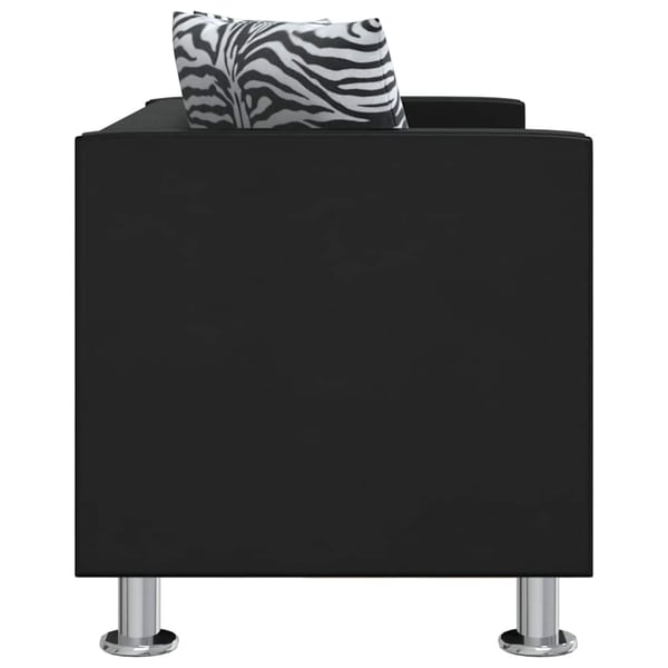 vidaXL sofasæt 3-pers. og 2-pers. kunstlæder sort