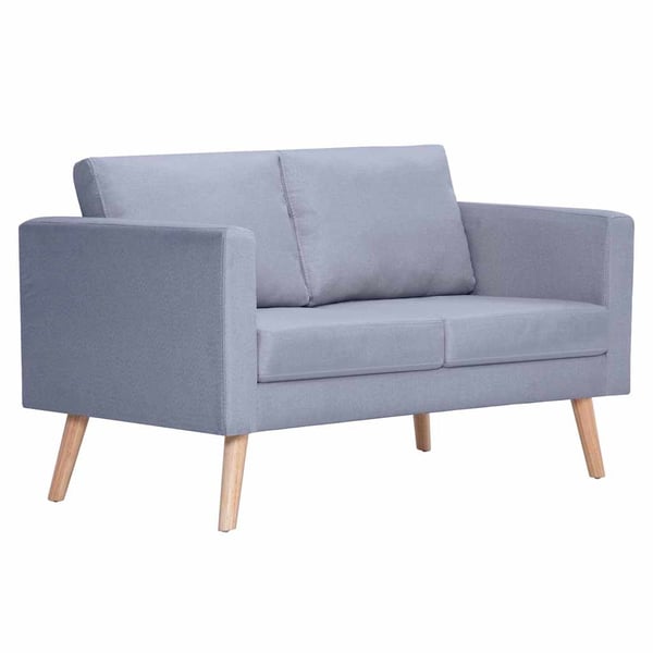 vidaXL Soffgrupp med 2-sits och 3-sits tyg ljusgrå