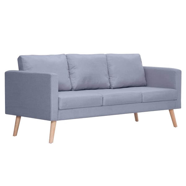 vidaXL Soffgrupp med 2-sits och 3-sits tyg ljusgrå