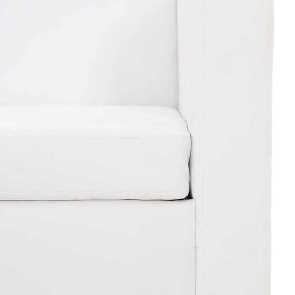 vidaXL sofa 2-pers. kunstlæder hvid
