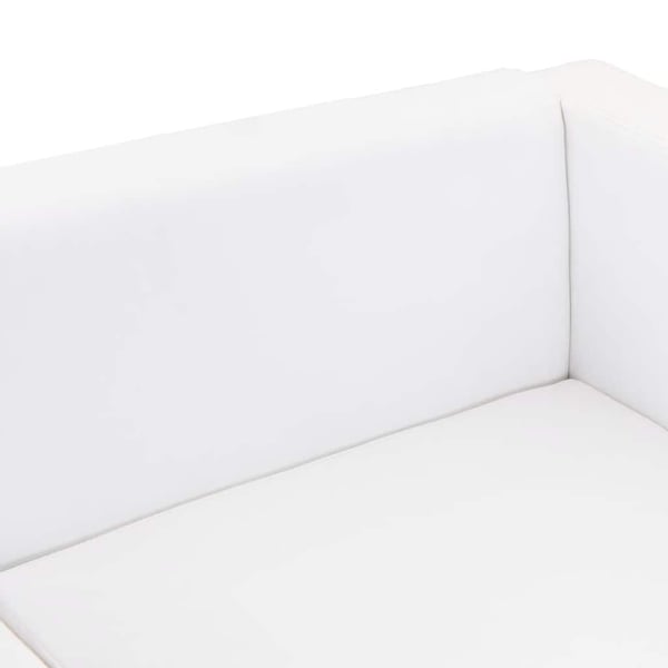 vidaXL Soffa 3-sits konstläder vit