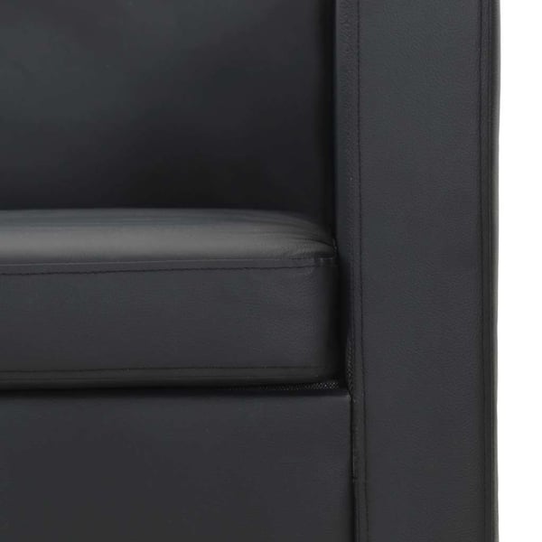 vidaXL sofa 2-pers. kunstlæder sort