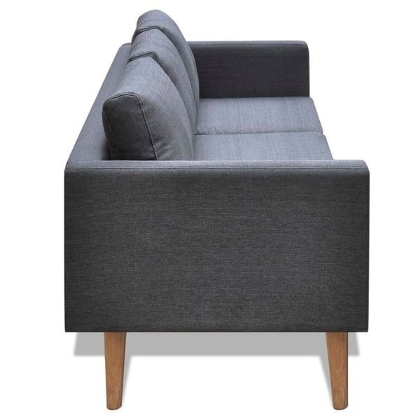 vidaXL sofa 3-pers. sofa stof mørkegrå