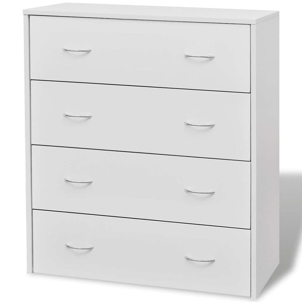 vidaXL Skjenk med 4 skuffer 60x30,5x71 cm hvit