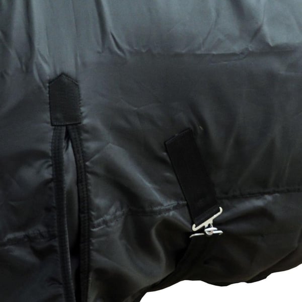 vidaXL Fleecedækken med krydsgjorder Dobbeltlag 125 cm Sort
