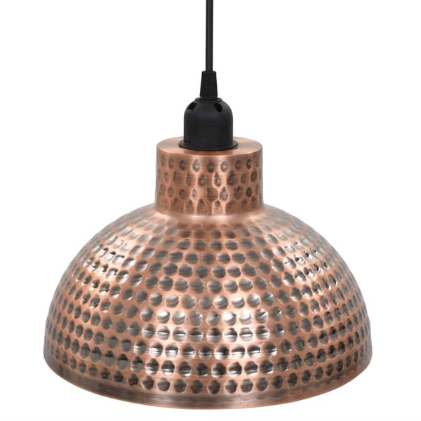 vidaXL Taklamper 2 stk halvkuleformet kobberfarget