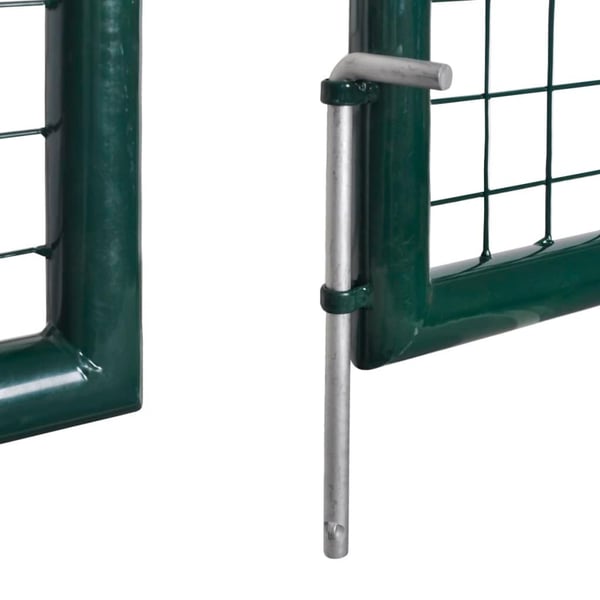 vidaXL dobbeltdørshegnslåge 300x150 cm pulverlakeret stål
